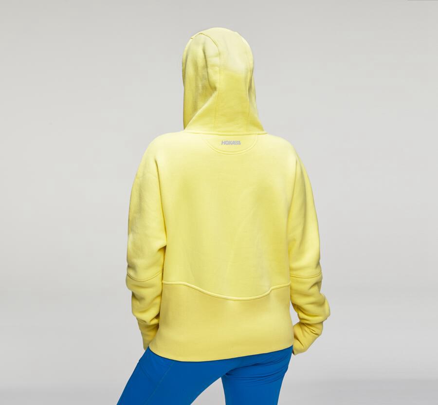 Hoka One One Hoodie Dames - Performance - Geel - BO1073684